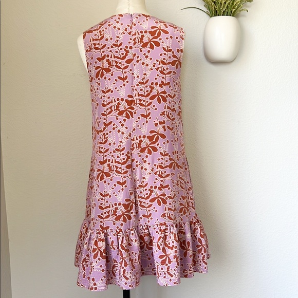 Floral Sleeveless Dress in Pink and Red - Picture 3 of 6